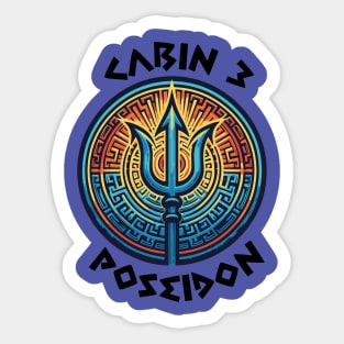 Cabin 3 Poseidon - The trident is Poseidon Sticker